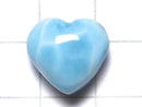 [Video][One of a kind] High Quality Larimar Pectolite AAA Heart [Half Drilled Hole] 1pc NO.66