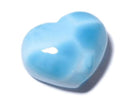 [Video][One of a kind] High Quality Larimar Pectolite AAA Heart [Half Drilled Hole] 1pc NO.67