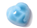 [Video][One of a kind] High Quality Larimar Pectolite AAA Heart [Half Drilled Hole] 1pc NO.69