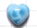 [Video][One of a kind] High Quality Larimar Pectolite AAA Heart [Half Drilled Hole] 1pc NO.69