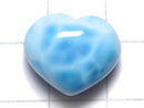 [Video][One of a kind] High Quality Larimar Pectolite AAA Heart [Half Drilled Hole] 1pc NO.71