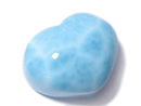 [Video][One of a kind] High Quality Larimar Pectolite AAA Heart [Half Drilled Hole] 1pc NO.72