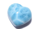 [Video][One of a kind] High Quality Larimar Pectolite AAA Heart [Half Drilled Hole] 1pc NO.74