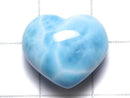 [Video][One of a kind] High Quality Larimar Pectolite AAA Heart [Half Drilled Hole] 1pc NO.74