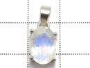 [Video][One of a kind] High Quality Rainbow Moonstone AAA Faceted Pendant Silver925 NO.72