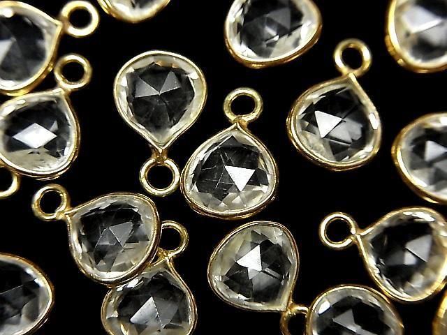 [Video] High Quality Crystal AAA Bezel Setting Chestnut 9x9mm Rose Cut 18KGP 2pcs