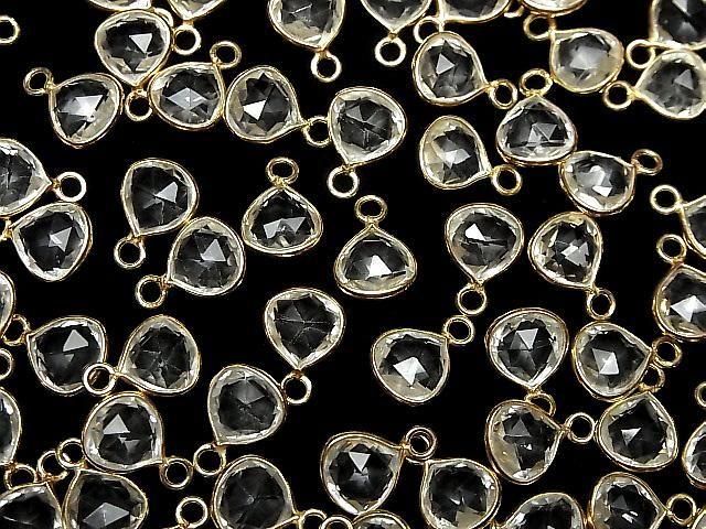 [Video] High Quality Crystal AAA Bezel Setting Chestnut 9x9mm Rose Cut 18KGP 2pcs
