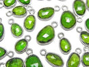 [Video] Chrome Diopside AA++ Bezel Setting Freeform Rose Cut [One Side] Silver925 3pcs