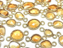 [Video] High Quality Citrine AAA Bezel Setting Freeform Rose Cut [Both Sides] 18KGP 3pcs