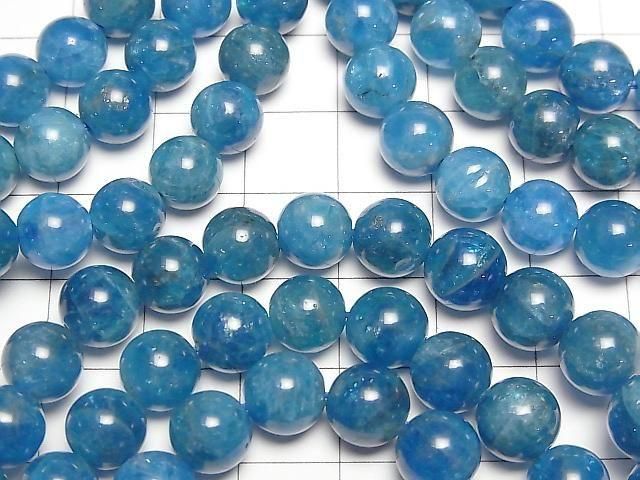 [Video] Blue Apatite AA++ Round 8mm Bracelet