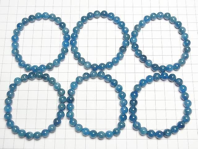 [Video] Blue Apatite AA++ Round 8mm Bracelet