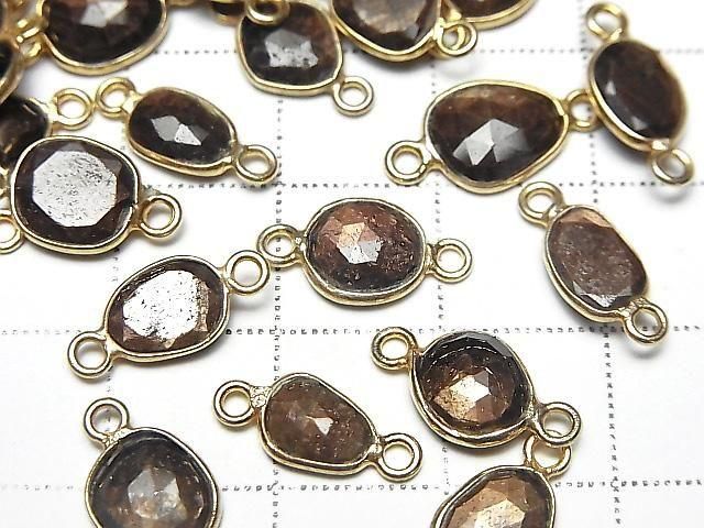 [Video] Golden Sheen Sapphire AAA Bezel Setting Freeform Rose Cut [Both Sides] 18KGP 3pcs