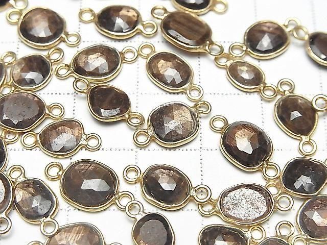 [Video] Golden Sheen Sapphire AAA Bezel Setting Freeform Rose Cut [Both Sides] 18KGP 3pcs