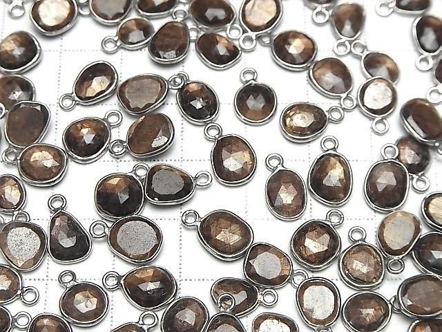 [Video] Golden Sheen Sapphire AAA Bezel Setting Freeform Rose Cut [One Side] Silver925 3pcs