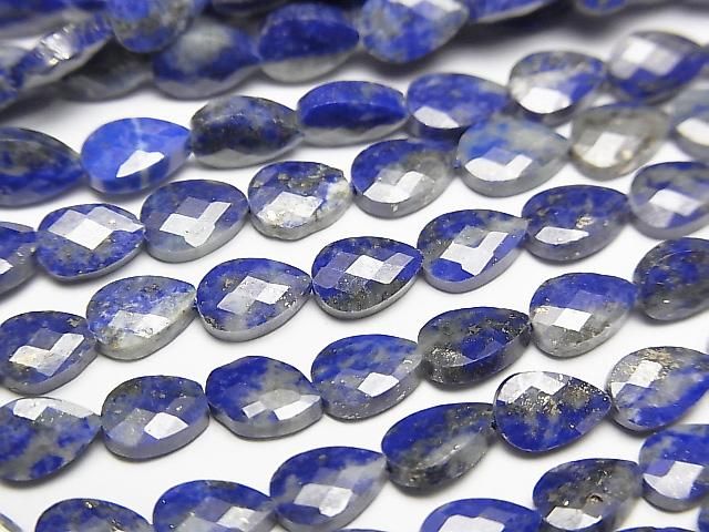 [Video] High Quality! Lapislazuli AA+ Vertical Hole Faceted Pear Shape 6x4mm 1strand beads (aprx.15inch/36cm)