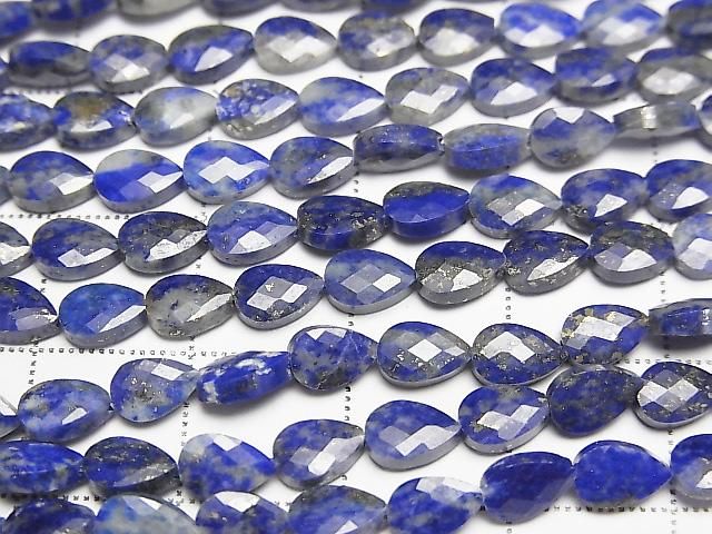 [Video] High Quality! Lapislazuli AA+ Vertical Hole Faceted Pear Shape 6x4mm 1strand beads (aprx.15inch/36cm)