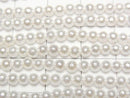 [Video] Shell Pearl (Sugar Pearl) White Round 3mm 1strand beads (approx. 15 inches/38 cm)
