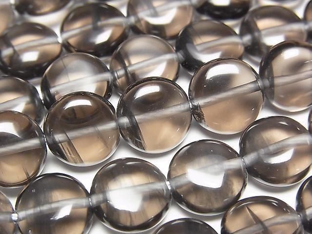 [Video] Lemurian Obsidian Coin 10x10mm half or 1strand beads (approx. 15 inches/38 cm)