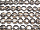 [Video] Lemurian Obsidian Coin 10x10mm half or 1strand beads (approx. 15 inches/38 cm)