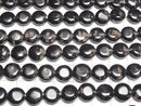[Video] Midnight Lace Obsidian Coin 10x10mm half or 1strand beads (approx. 15 inches/38 cm)