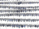 [Video] High Quality Sapphire AAA- Drop Faceted Briolette half or 1strand beads (aprx.7inch/18cm)