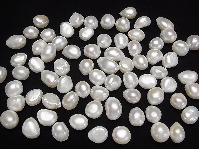 [Video] Fresh Water Pearl AA++ Loose Stone Potato - Baroque 11-15mm White [Half Drilled Hole] 3pcs