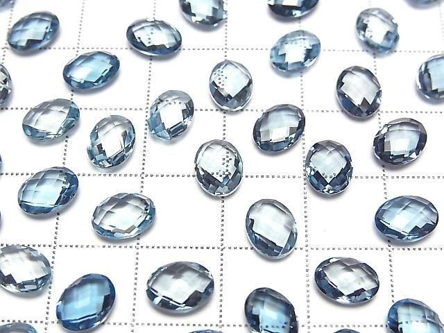 [Video] High Quality Grayish Blue Topaz AAA Loose Stone Oval Cushion Cut 8x6mm (2pcs)