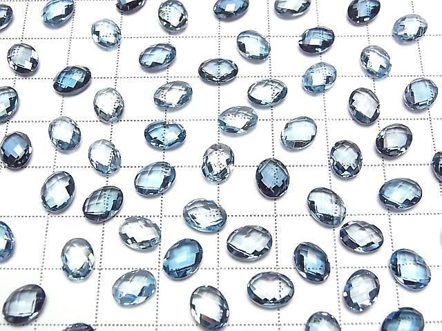 [Video] High Quality Grayish Blue Topaz AAA Loose Stone Oval Cushion Cut 8x6mm (2pcs)