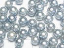 [Video] Japanese Akoya Pearls AA++ Round 7mm Silver Blue [Drilled Hole] 5pcs