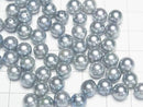 [Video] Japanese Akoya Pearls AA++ Round 7mm Silver Blue [Drilled Hole] 5pcs