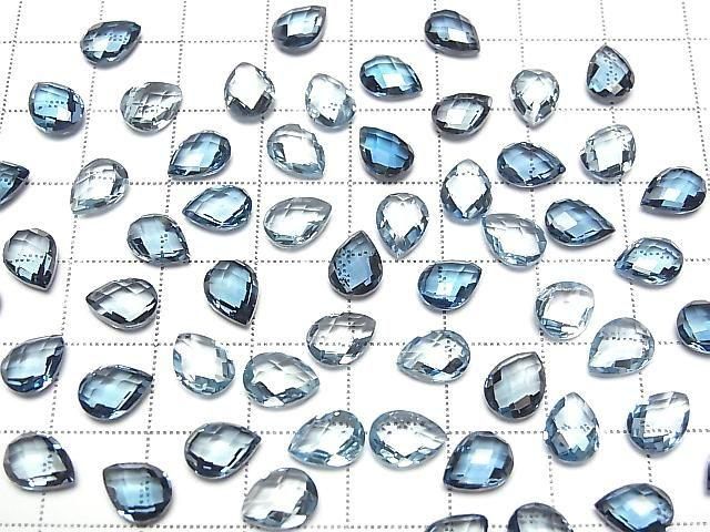 [Video] High Quality Grayish Blue Topaz AAA Loose Stone Pear Shape Cushion Cut 8x6mm 2pcs
