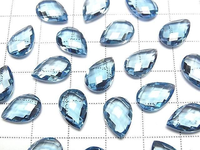 [Video] High Quality Swiss Blue Topaz AAA Loose Stone Pear Shape Cushion Cut 12x8mm 1pc