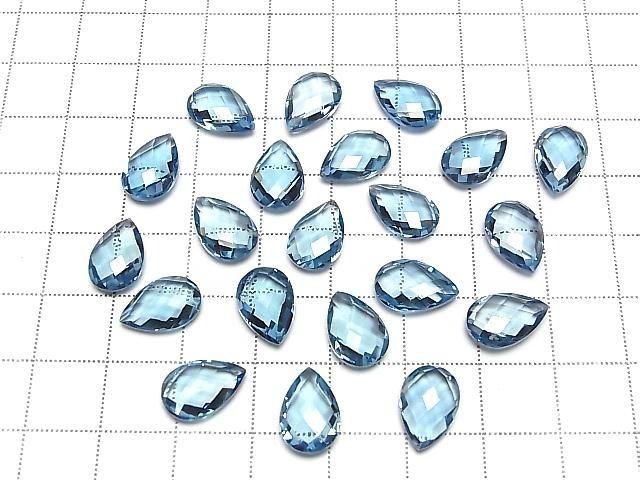 [Video] High Quality Swiss Blue Topaz AAA Loose Stone Pear Shape Cushion Cut 12x8mm 1pc