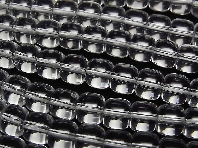 [Video] Crystal (Smelted Quartz) AAA Rondelle (Heishi) 8x8x7mm 1strand beads (approx. 15 inches/36 cm)