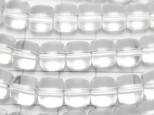 [Video] Crystal (Smelted Quartz) AAA Rondelle (Heishi) 8x8x7mm 1strand beads (approx. 15 inches/36 cm)