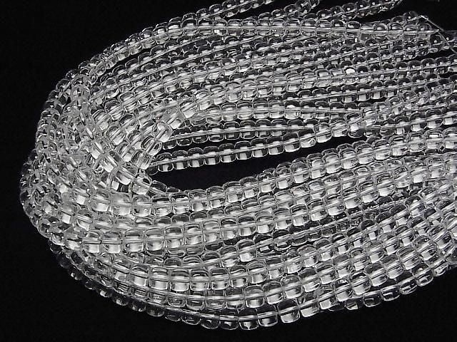 [Video] Crystal (Smelted Quartz) AAA Rondelle (Heishi) 8x8x7mm 1strand beads (approx. 15 inches/36 cm)