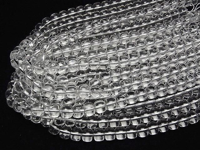 [Video] Crystal (Smelted Quartz) AAA Rondelle (Heishi) 10x10x8mm 1strand beads (approx. 15 inches/36 cm)