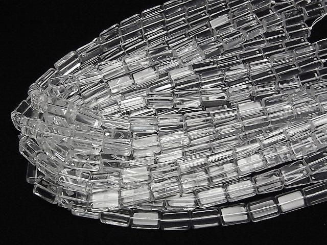 [Video] Crystal (Smelted Quartz) AAA Rectangle 15x10mm 1strand beads (approx. 14 inches/35 cm)