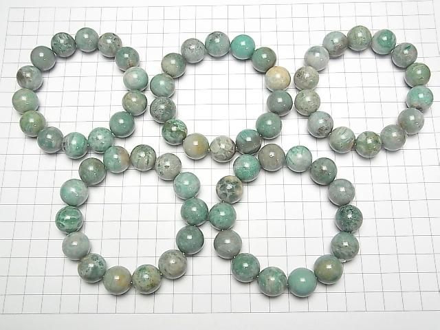 [Video] Green Fossil Coral Round 15mm Bracelet