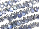 [Video] High Quality Sapphire AAA- Pear Shape Faceted Briolette half or 1strand beads (aprx.7inch/18cm)