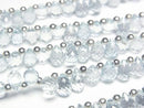 [Video] High Quality Aquamarine AAA Drop Faceted Briolette half or 1strand beads (aprx.7inch/18cm)