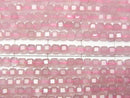 [Video] High Quality! Deep Rose Quartz AA++ Cube Shape 2x2x2mm 1strand beads (approx. 15 inches/38 cm)