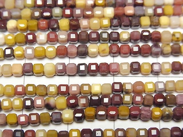 [Video] High Quality! Mookaite Cube Shape 2x2x2mm 1strand beads (aprx.15inch/37cm)