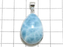 [Video][One of a kind] Larimar Pectolite AAA Pendant Silver925 NO.47