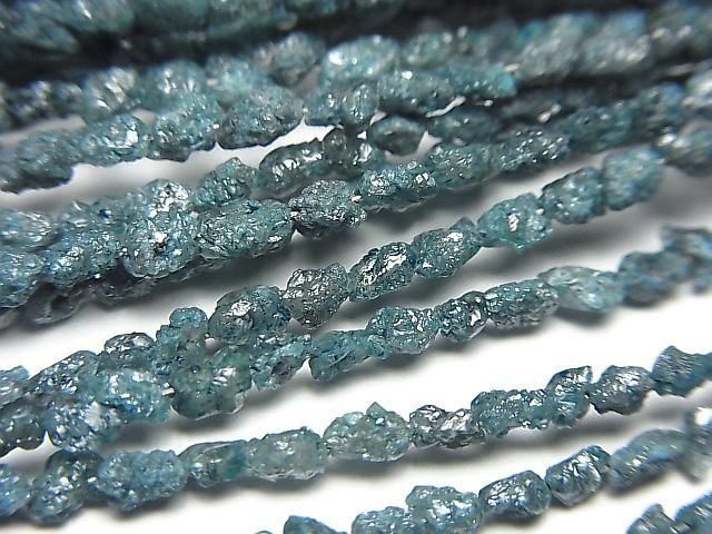 [Video] Blue Diamond Rough Nugget Half or 1strand beads (approx. 15 inches/38 cm)