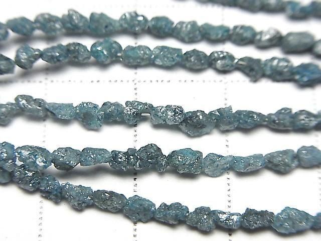 [Video] Blue Diamond Rough Nugget Half or 1strand beads (approx. 15 inches/38 cm)