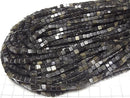 [Video] Golden Obsidian Cube 4x4x4mm 1strand beads (approx. 15 inches/36 cm)