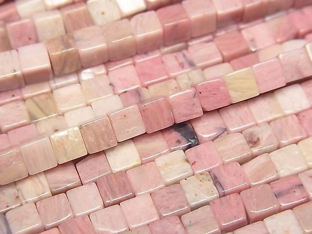 [Video] Siliceous Schist Cube 4x4x4mm 1strand beads (approx. 15 inches/36 cm)