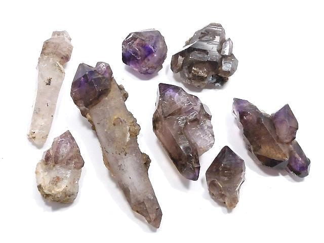 [Video][One of a kind] Elestial Quartz Rough Stone 8pcs Set No. 43