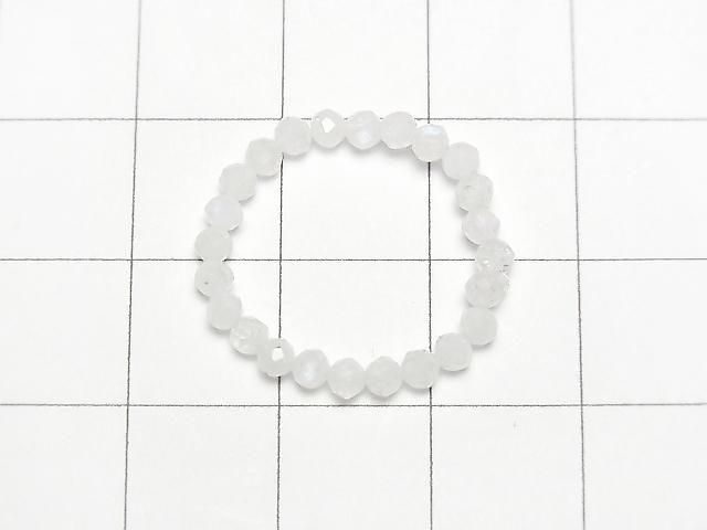 [Video] High Quality! Rainbow Moonstone Faceted Round 2mm 3pcs (Ring)